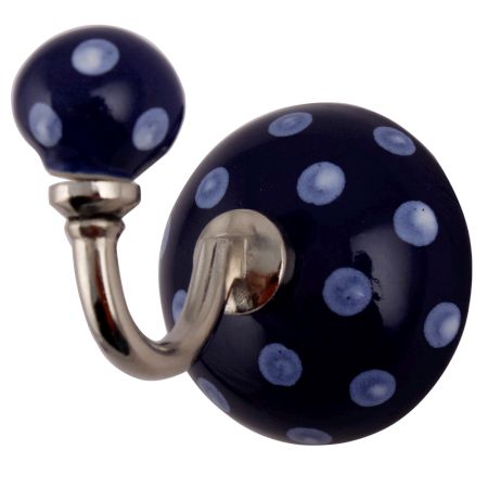 Navy Blue Dotted Hooks